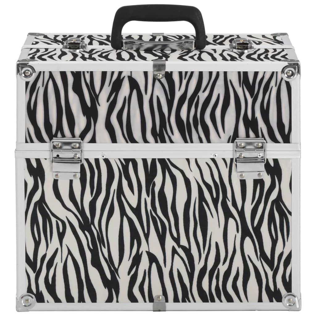 Make-up Case 37x24x35 cm Zebra Stripe Aluminium 16 Make-up Case 37x24x35 cm Zebra Stripe Aluminium